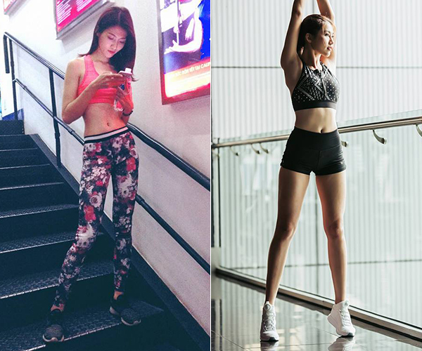 Sau 2 năm kiên trì tập gym, các số đo của Quỳnh Châu dần thay đổi. Từ một cô nàng mỏng như lá lúa, chân dài sinh năm 1994 dần trở nên gợi cảm hơn, đường cong được định hình rõ rệt.