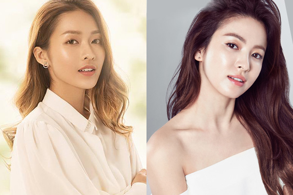Cả Khả Ngân và Song Hye Kyo đều rất ưa chuộng kiểu tóc xoăn dài, uốn sóng to bồng bềnh, dễ dàng tạo kiểu, đặc biệt là giúp gương mặt trông thanh thoát, nhẹ nhàng hơn. Ở những góc mặt nghiêng 3/4, hai nữ diễn viên Việt - Hàn gây bất ngờ vì giống nhau như chị em. Bên cạnh đó, Khả Ngân cũng từng nhiều lần để tóc lob ngang vai giống Song Hye Kyo.