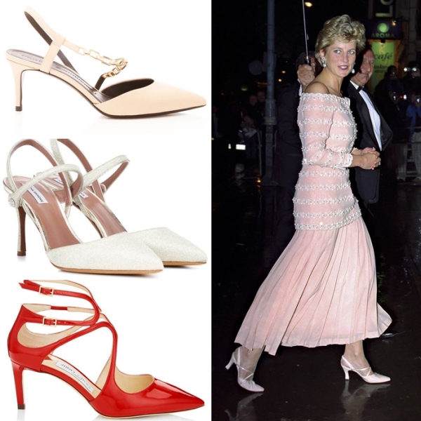 3 mẫu giày cao gót thập niên 90 của Công nương Diana  - 2