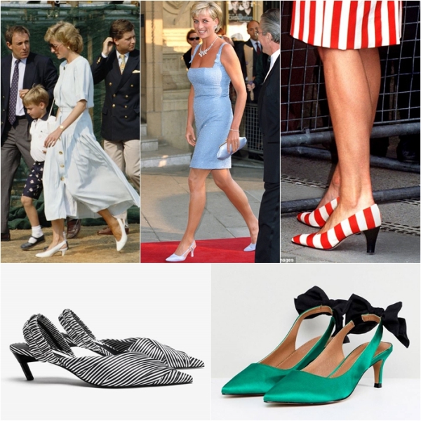 3 mẫu giày cao gót thập niên 90 của Công nương Diana 