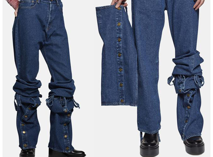 Quần jeans kỳ quặc từ nhà mốt Y/PROJECT đã không còn hàng để bán.