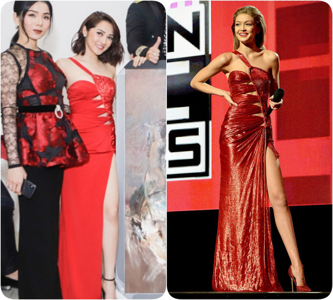 Nổi nhất khung hình là Bảo Anh với bộ đầm đỏ táo bạo, nhưng tiếc thay lại vướng ngay nghi án đạo ý tưởng của Versace - Ảnh 6.