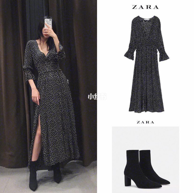 10 mẫu váy dài tay hot hit từ Zara đang được các tín đồ thời trang diện nhiệt tình khi trời se lạnh - Ảnh 7.