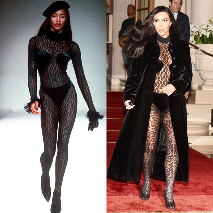 Kim Kardashian liên tiếp copy lại phong cách của Naomi Campbell nhưng lại đem đến ấn tượng hoàn toàn khác - Ảnh 2.