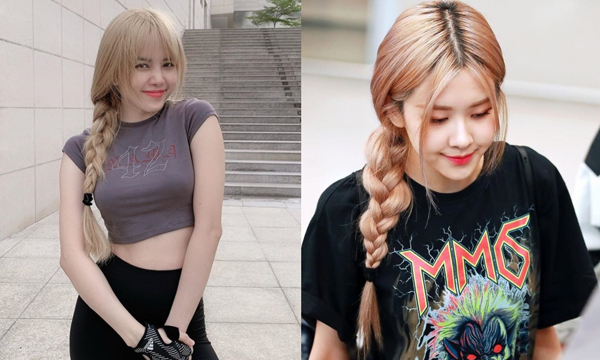 Bạn gái tin đồn của nam ca sĩ Sơn Tùng M-TP thường xuyên xõa tóc dài. Thế nhưng mới đây cô nàng lại bất ngờ chuyển sang thắt bím tóc, tương tự như kiểu tóc mà nữ idol sinh năm 1997 của Black Pink đang lăng xê. Nhiều netizen nhanh chóng để lại bình luận