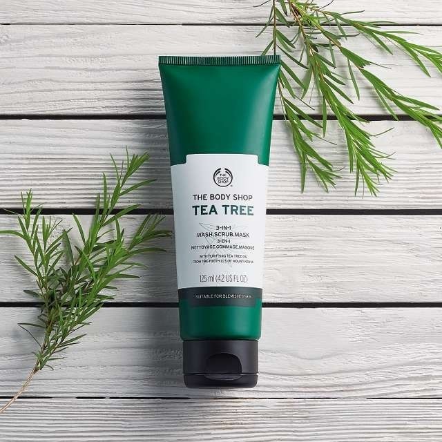 Image result for The Body Shop Tea Tree 3-in-1 Scrub