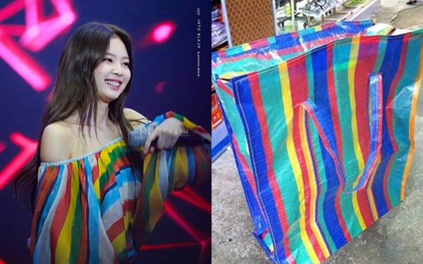 Chiếc áo quá lòe loẹt này khiến Jennie đánh mất sang chảnh vốn có. Thậm chí nhiều netizen còn thấy mẫu áo này rất giống chiếc túi đựng hàng.