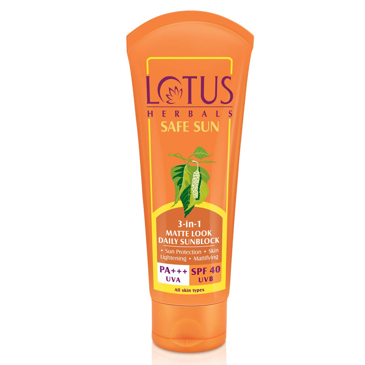 kem chống nắng cho ngày mưa Lotus Herbals Safe Sun 3-in-1 Matte-Look Daily Sunblock Pa +++ SPF-40
