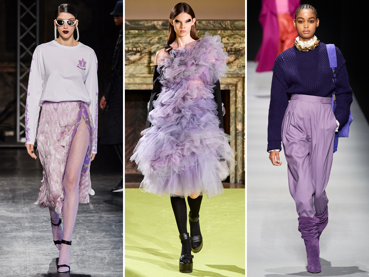 Xu hướng màu tím lilac từ Tuần lễ thời trang Thu - Đông 2020