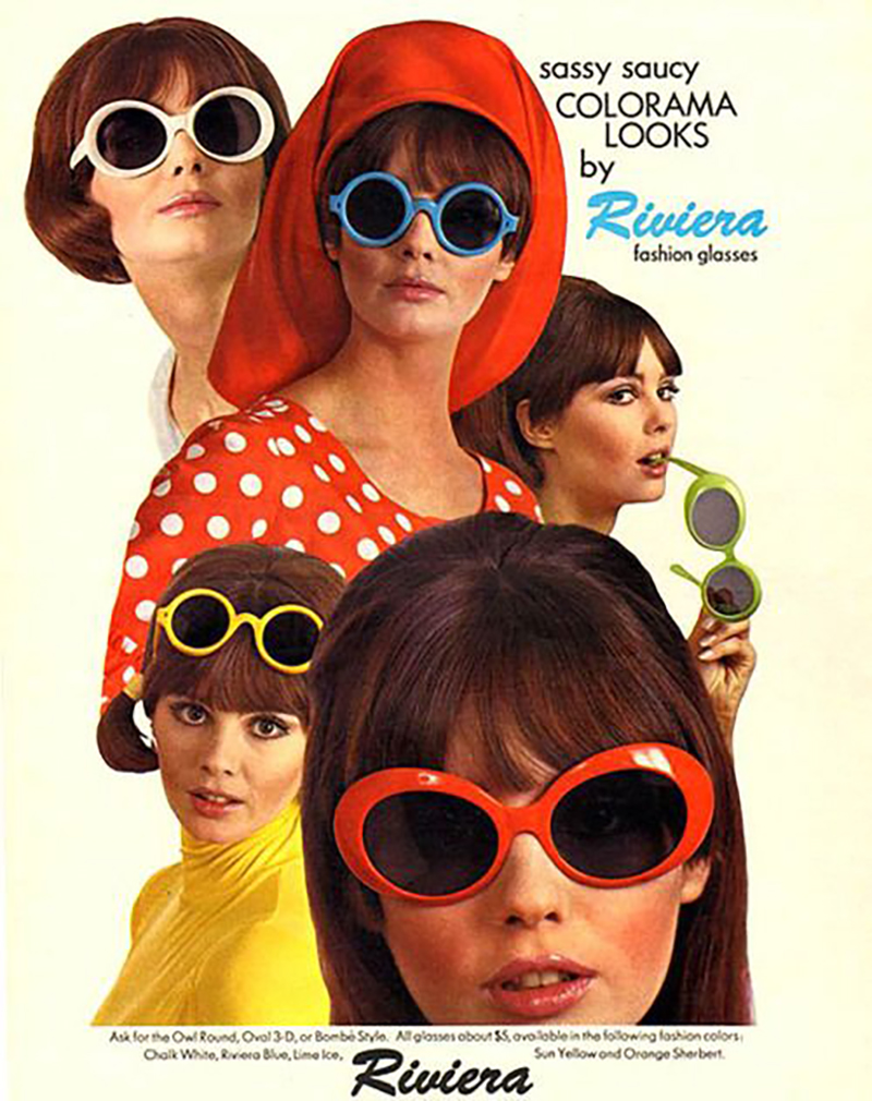 mắt kính retro 1960s