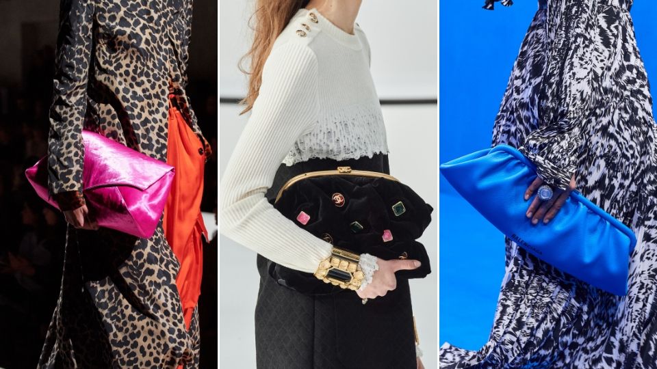 những thiết kế túi cầm tay pouch clutch trên sàn diễn dries van houten chanel và balenciaga