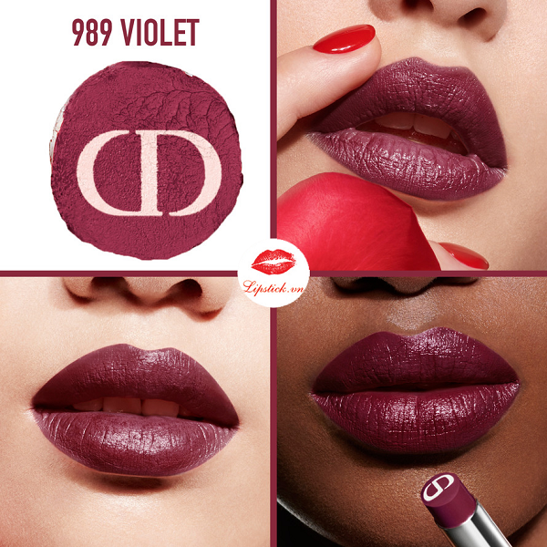 Kết quả hình ảnh cho Rouge Dior Ultra Care màu 989 Violet
